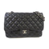 CHANEL Quilted SHW CC Classic Jumbo Chain Shoulder Bag Lambskin Leather Black
