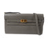 HERMES GHW Kelly To Go Wallet Shoulder Bag H080253CC Epsom Leather Etain Grey