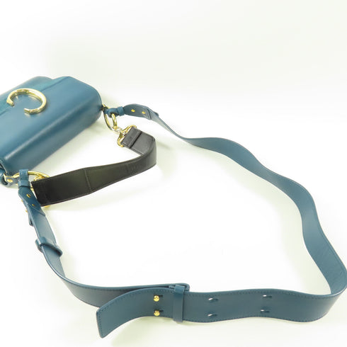 CHLOÉ GHW 2 Way Shoulder Bag C1PWL1 Calfskin Leather Green