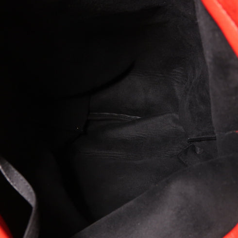 SAINT LAURENT YSL SHW Bucket Shoulder Bag 538447 Calfskin Leather Red