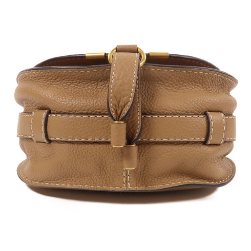 Chloe GHW Small Marcie Shoulder Bag Calfskin Leather Brown