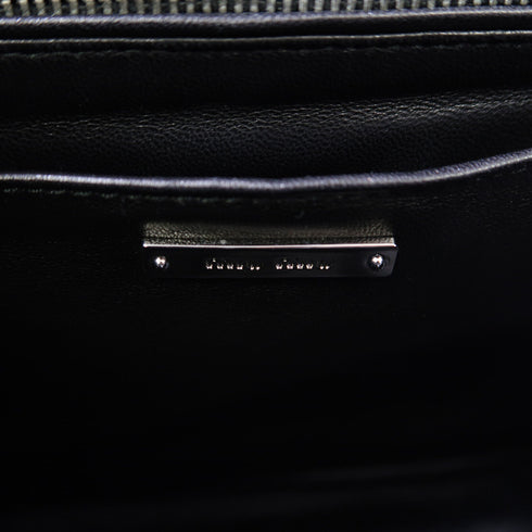 MIU MIU SHW 2 Way Bag Calfskin Leather Black