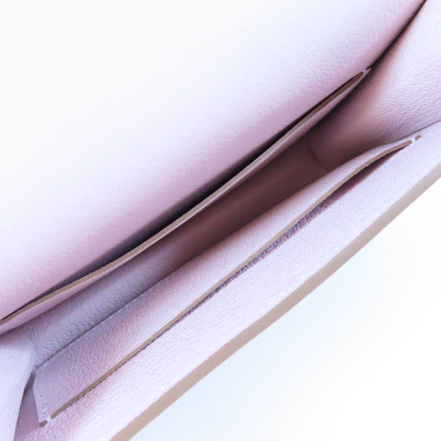 HERMES PHW Roulis Slim Wallet Evercolor Leather Mauve Sylvestre
