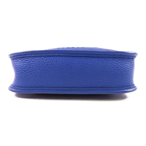 HERMES GHW Evelyne TPM Shoulder Bag Clemence Leather Bleu Royal