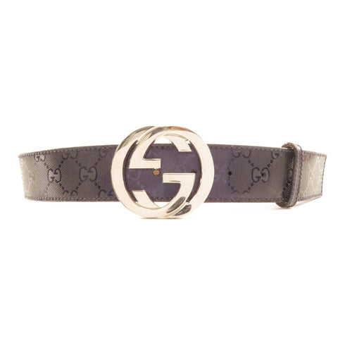 GUCCI GG SHW Belt 114984 PVC Blue