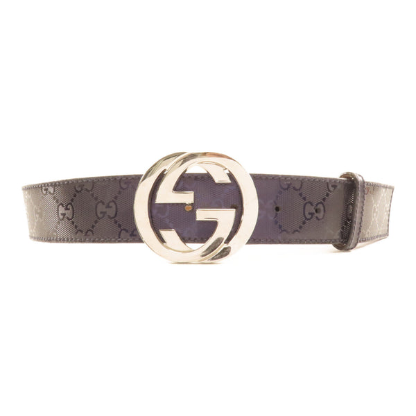 GUCCI GG SHW Belt 114984 PVC Blue