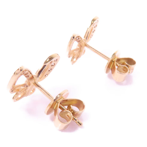 Fine Jewelry 0.18ct Diamond Earrings 18K Pink Gold