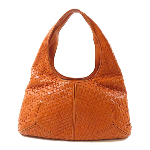 BOTTEGA VENETA Shoulder Bag Lambskin Leather Brown