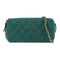 CHANEL Quilted CC GHW Chain Shoulder Bag AP0248 Canvas Green