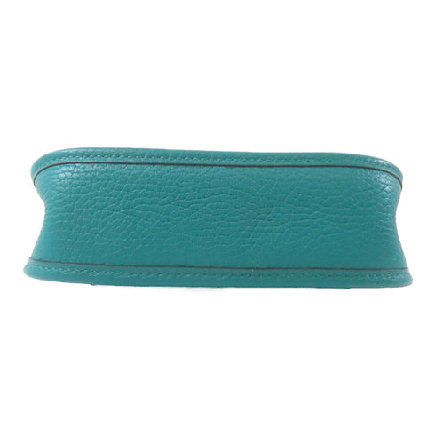 HERMES PHW Evelyne TPM Shoulder Bag Clemence Leather Green