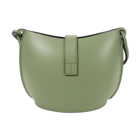LOEWE Molded Bucket Shoulder Bag Calfskin Leather Green