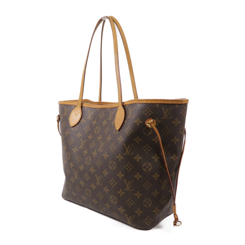 LOUIS VUITTON LV GHW Neverfull MM Shoulder Tote Bag M40156 Monogram Brown