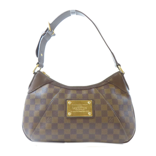 LOUIS VUITTON LV GHW Thames PM Shoulder Bag N48180 Damier Ebene Brown v1