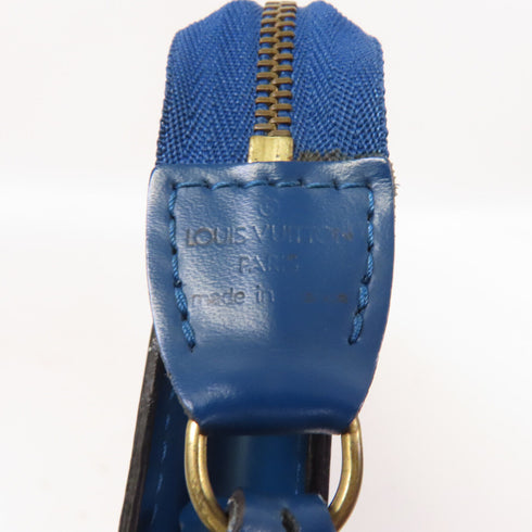 LOUIS VUITTON LV GHW Pochette Accessories Pouch M52945 Epi Leather Blue