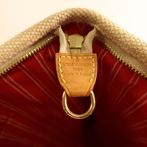 LOUIS VUITTON LV GHW Antigua Cabas GM Tote Bag Handbag M40032 Canvas Beige/Red