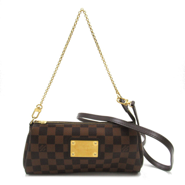 LOUIS VUITTON LV GHW Eva 2 Way Chain Shoulder Hand Bag N55213 Damier Ebene Brown