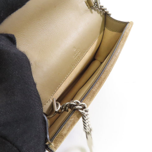 GUCCI GG SHW Dionysus GG Supreme Mini Chain Shoulder Bag 476432 Coated Canvas