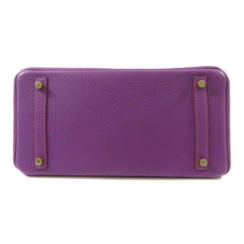 HERMES GHW Birkin 30 Handbag Togo Leather P9 Anemone