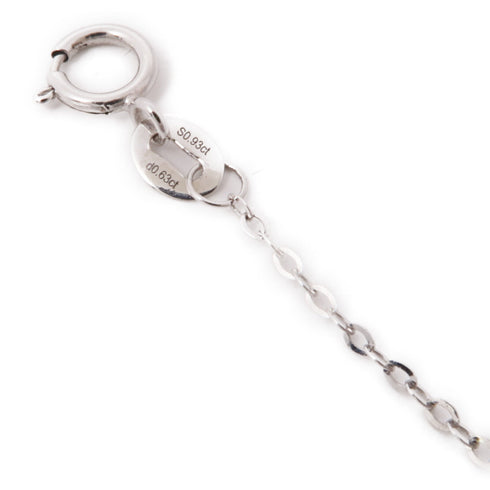 JEWELRY Pink Sapphire Diamond Necklace 18K White Gold