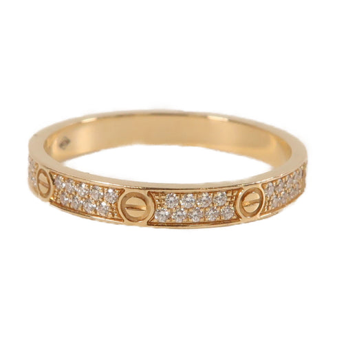 CARTIER Diamond Love Ring 18K Rose Pink Gold US#6 Cartier#52