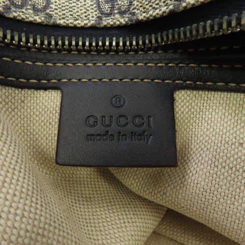 GUCCI GG SHW Tote Shoulder Bag 211120 Coated Canvas Blue Beige