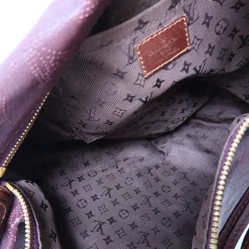 LOUIS VUITTON LV GHW Onatah GM Shoulder Bag M40001 Monogram Mahina Purplish Red