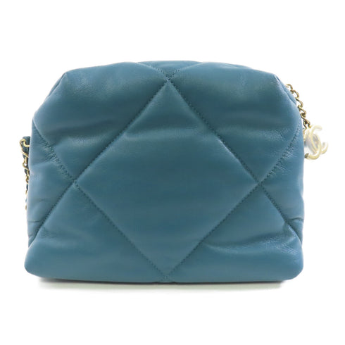 CHANEL Quilted CC GHW Chain Shoulder Bag Crossbody Lambskin Leather Green