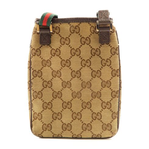 GUCCI GG SHW Shoulder Bag Crossbody 141863 Canvas Brown