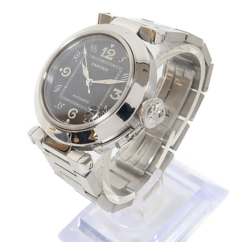 CARTIER Pasha C Automatic Watch Stainless Steel Black