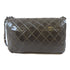 CHANEL Quilted CC SHW Chain Shoulder Bag Calfskin Leather Brown