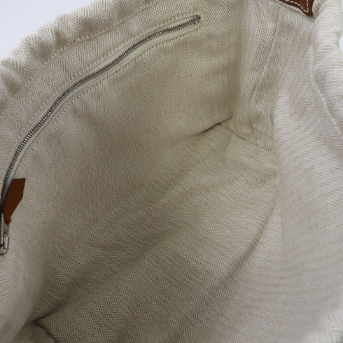 HERMES PHW Inner Bag Clutch Canvas White