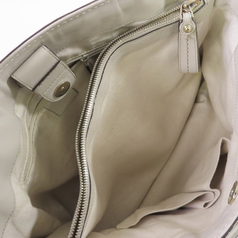 GUCCI GG SHW Sukiy Shoulder Bag Tote bag Calfskin Leather 296835 White