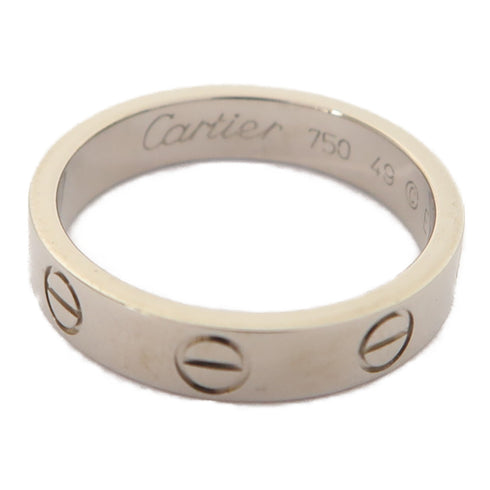 CARTIER Love Ring Mini 18K White Gold US#4.5 #49