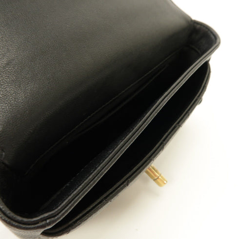 CHANEL Quilted CC GHW Waist Bag 91827 Calfskin Leather Black