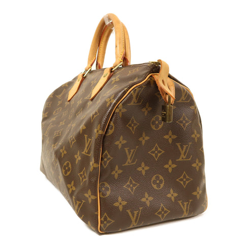 LOUIS VUITTON LV GHW Speedy 30 Handbag Boston Bag M41526 Monogram Brown v5