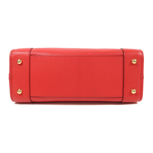 LOEWE GHW Handbag Shoulder Bag Calfskin Leather Red