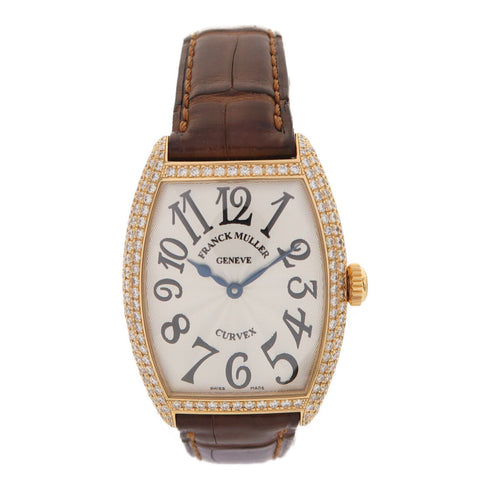 FRANCK MULLER Cintree Curvex Quartz Watch 18K Rose Gold/Stainless Steel Ivory