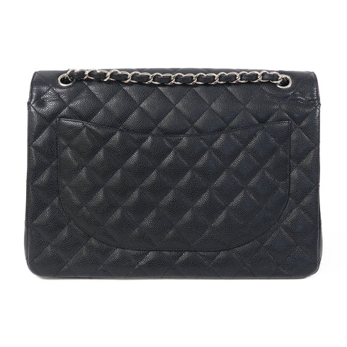 CHANEL Quilted CC SHW Classic Maxi Chain Shoulder Bag A58601 Calfskin Leather