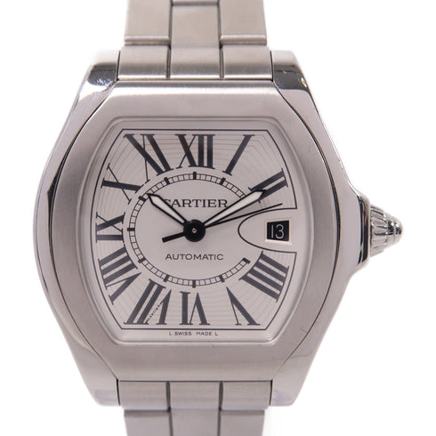 CARTIER Roadster Automatic Watch 80005 Stainless Steel Silver Color