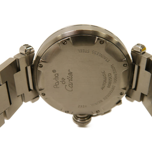 CARTIER Pasha C Automatic Watch W31076M7 Stainless Steel Black