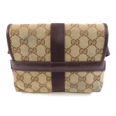 GUCCI GG SHW Waist Bag 131236 Canvas Brown