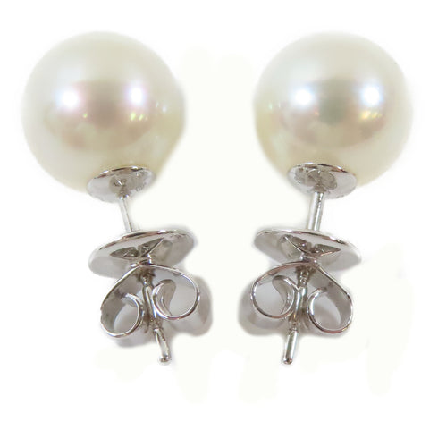 FINE JEWELRY 3.3g Pearl Earrings 18K White Gold