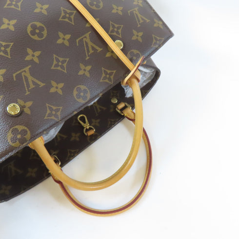 LOUIS VUITTON LV GHW Montaigne GM 2 Way Shoulder Handbag M41067 Monogram Brown