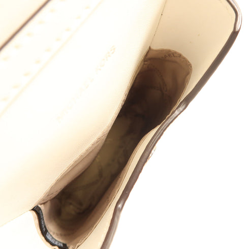 Michael Kors SHW Jet Set Phone Bag 2 Way Bag 32S3SJ6C2L-085 Calfskin White