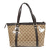 GUCCI GG GHW Shoulder Tote Bag 268640 Coated Canvas Brown