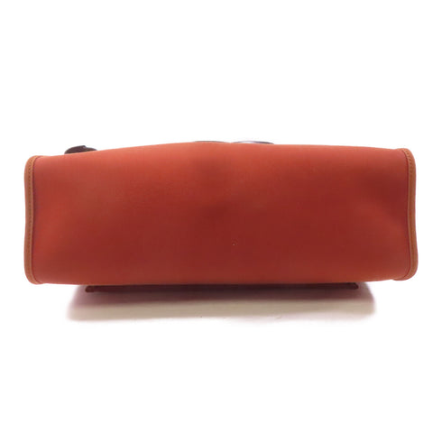 HERMES PHW Herbag PM 2 Way Shoulder Bag Handbag Canvas Orange/Brique