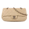 CHANEL CC SHW Chain Shoulder Bag Calfskin Leather Beige