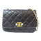 CHANEL Quilted CC GHW Pearl Flap Bag Chain Shoulder Bag Calfskin Leather Black