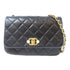CHANEL Quilted CC GHW Pearl Flap Bag Chain Shoulder Bag Calfskin Leather Black