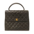 CHANEL Quilted CC GHW Vintage Handbag Caviar Leather Black